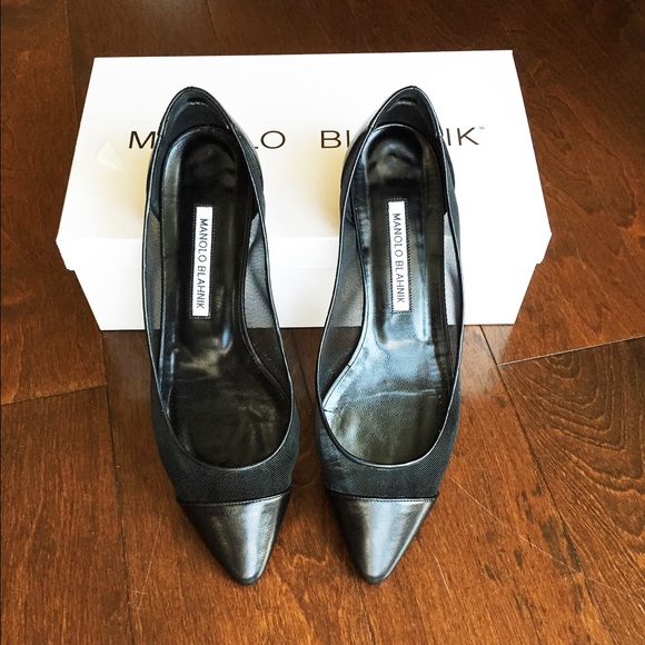 COPY - Manolo Blahnik Kid Leather with Mesh Flats - Picture 2 of 4